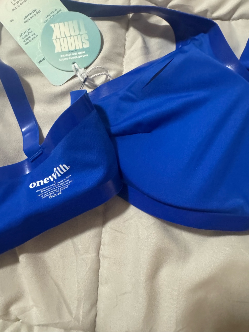 One With Swim Mystic Blue Scoop Neck Bikini Top - Picture 7 of 7
